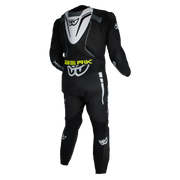 Berik - Sicily Black/Flo Yellow 1 Piece Leather Suit