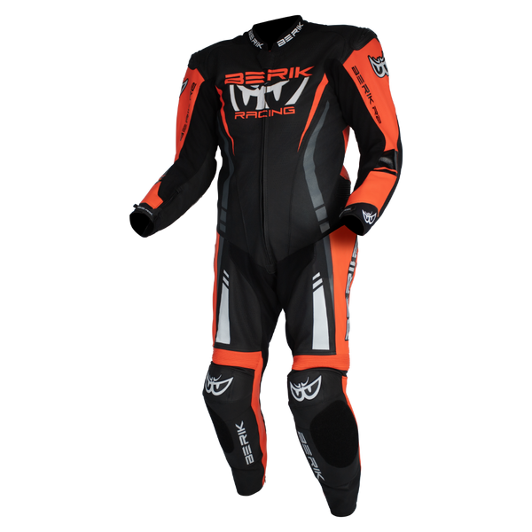 Berik - Sicily Black/Red 1 Piece Leather Suit