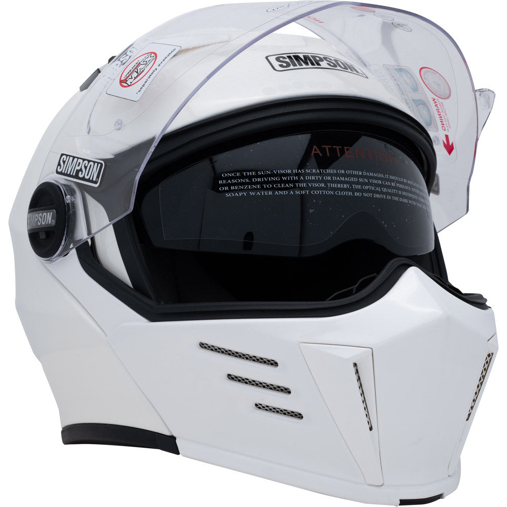 Simpson - Mod Bandit Gloss White Modular Helmet