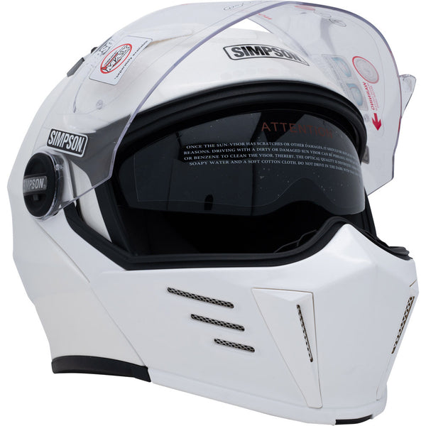 Simpson - Mod Bandit Gloss White Modular Helmet