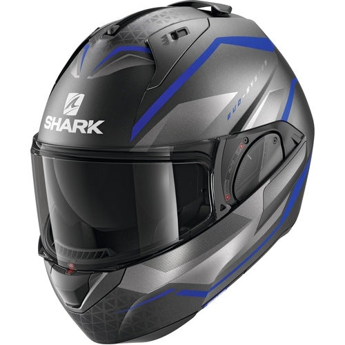 Shark - Evo ES Yari Matt Anthracite/Blue/Silver Helmet