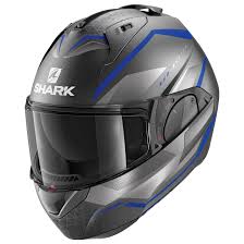 Shark - Evo ES Yari Matt Anthracite/Blue/Silver Helmet