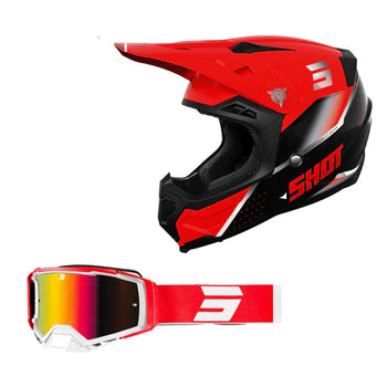 Shot - 2024 Core Honor Red Helmet & Goggle Combo