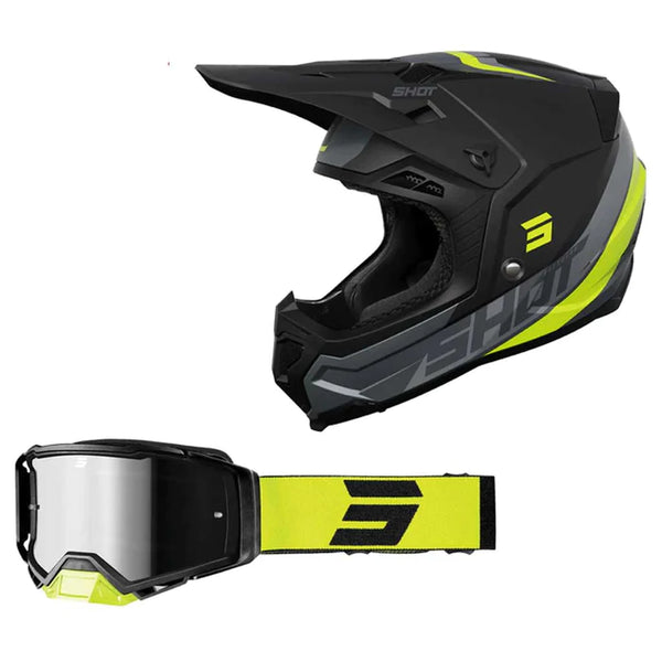 Shot - 2024 Core Custom Yellow Helmet & Goggle Combo