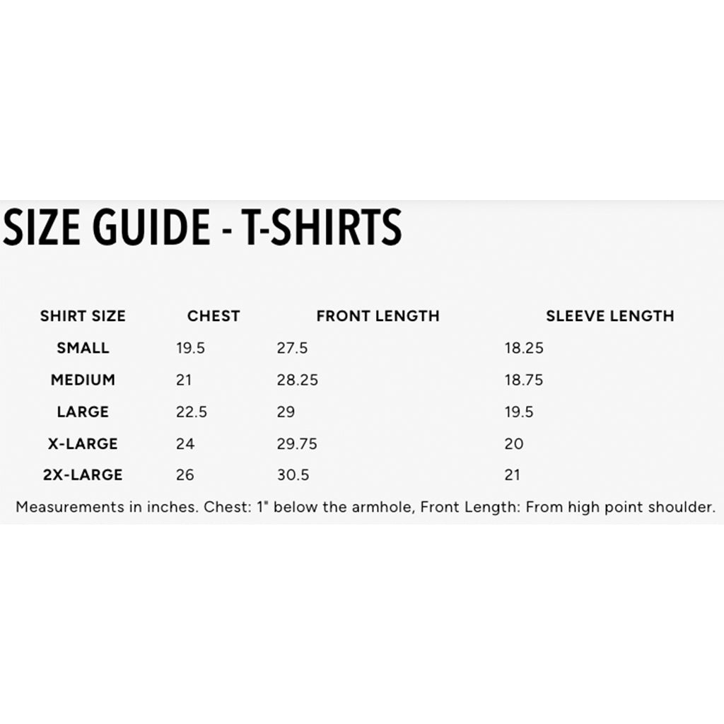 TLD - Bolt Tee Size Guide