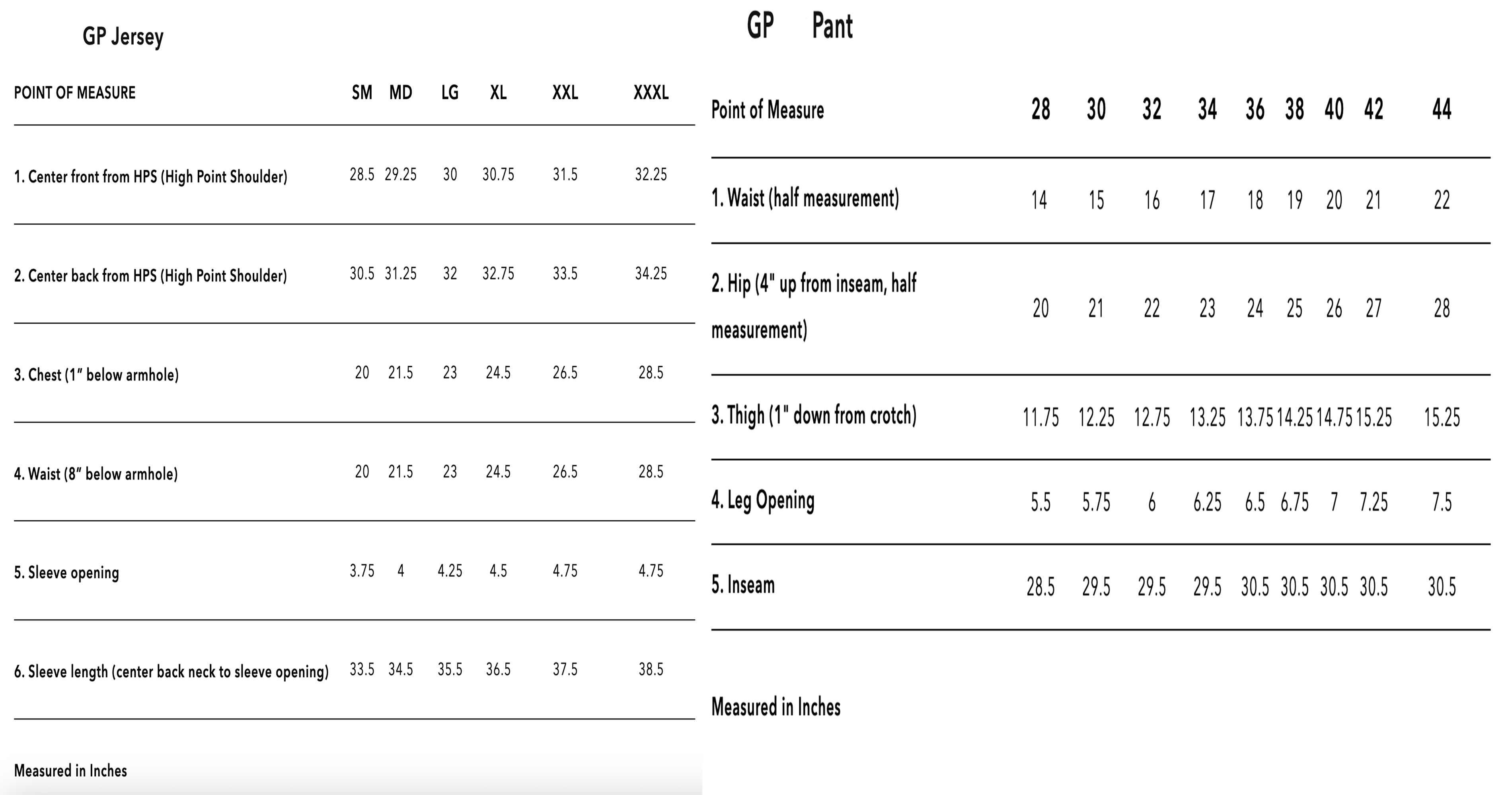 TLD - 24.1 RED/BLACK GP MX COMBO Size Guide