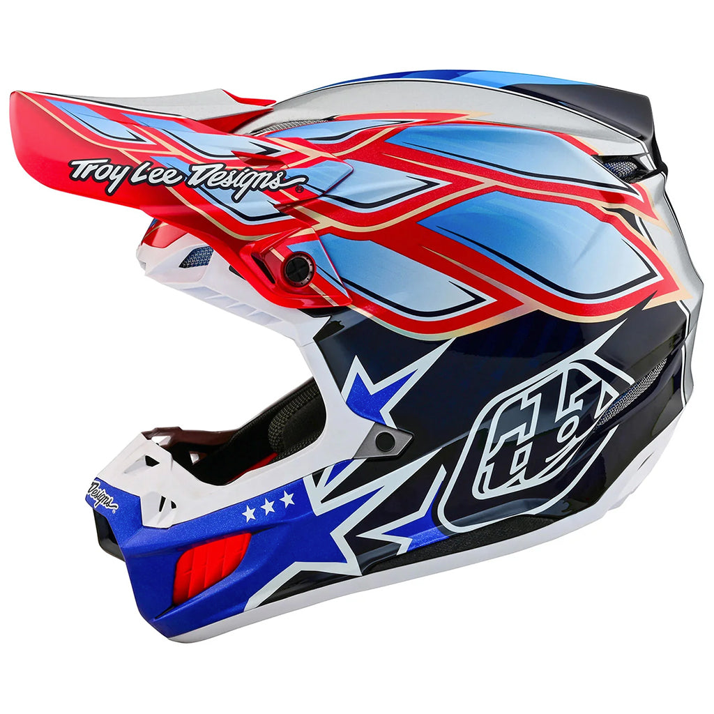 TLD - SE5 Carbon Wings Navy/Red Helmet