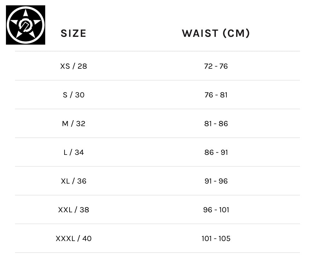 Unit - 2023 RG Snowy White/Black MX Combo Size Guide