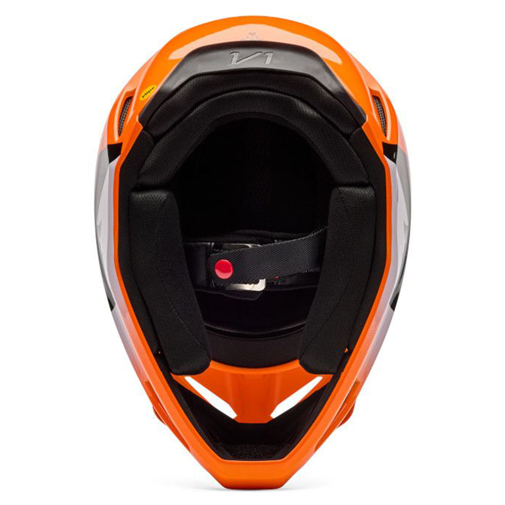 Fox - 2026 Youth V1 Shield Flo Orange Helmet