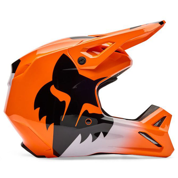 Fox - 2026 Youth V1 Shield Flo Orange Helmet