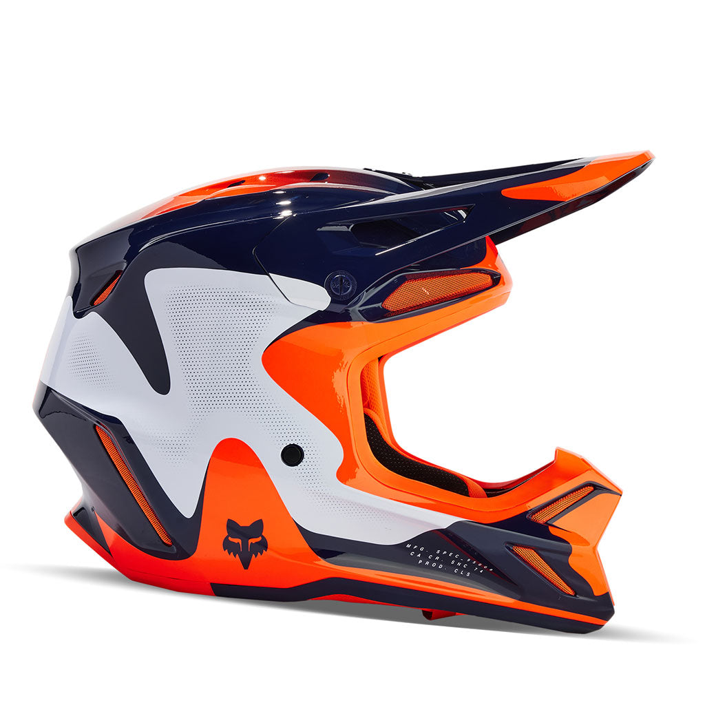 Fox - 2024 V3 Revise Navy/Orange Helmet