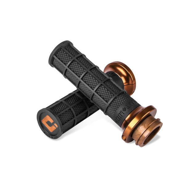 ODI - Road V-Twin Black/Bronze Full Waffle Lock On Grip