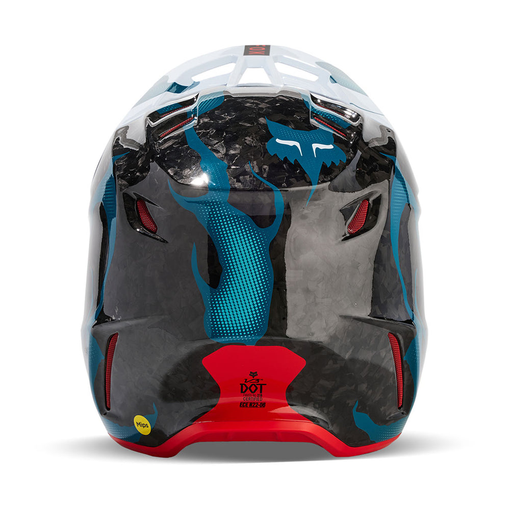 Fox - 2024 V3RS Withered Carbon/Blue Helmet – AMA Warehouse