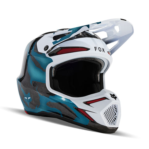Fox - 2024 V3RS Withered Carbon/Blue Helmet