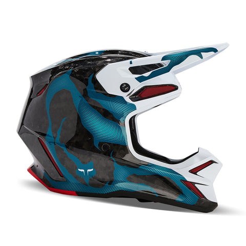 Fox - 2024 V3RS Withered Carbon/Blue Helmet