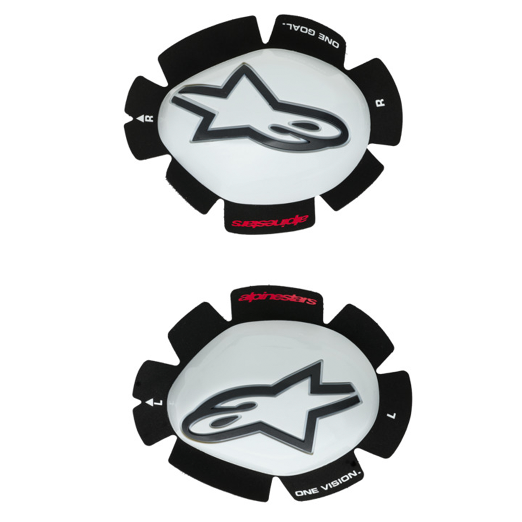 Alpinestars - GP Tech White/Black Knee Slider - OSFA