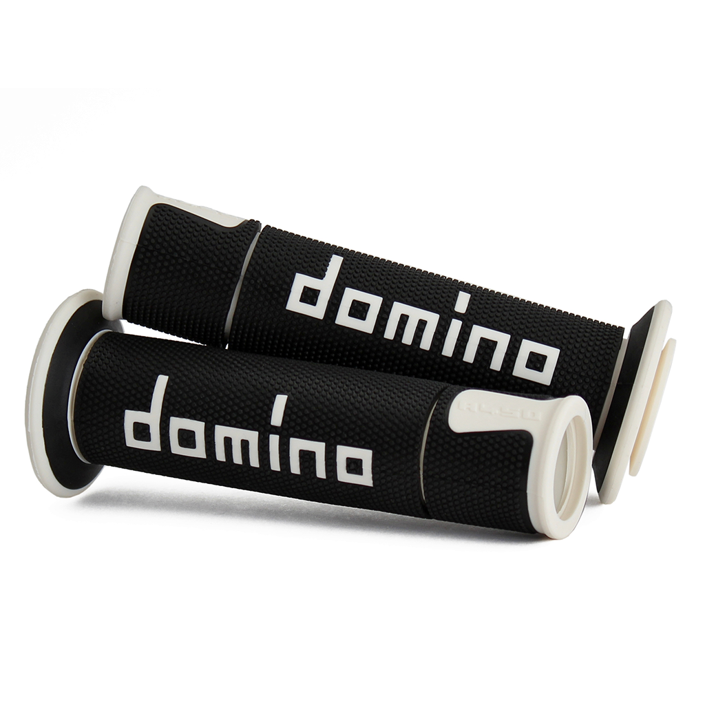 Domino - A450 Black/White Road Grips
