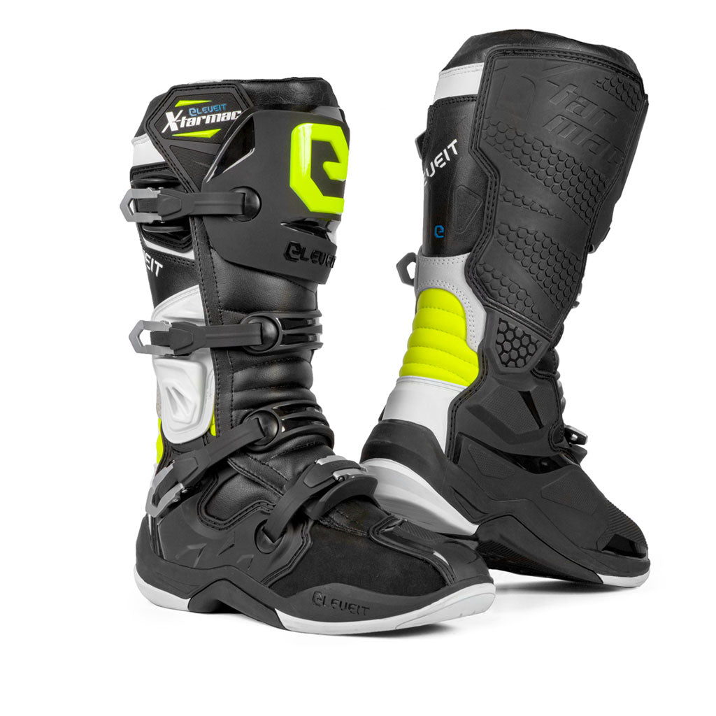 Eleveit - X Tarmac Black/Flo Yellow MX Boots