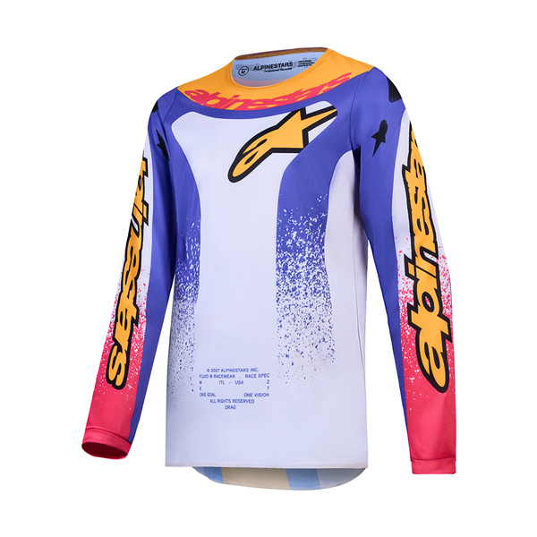 Alpinestars - 2027 Youth Fluid Drag Lilac/Blue/Gold Jersey