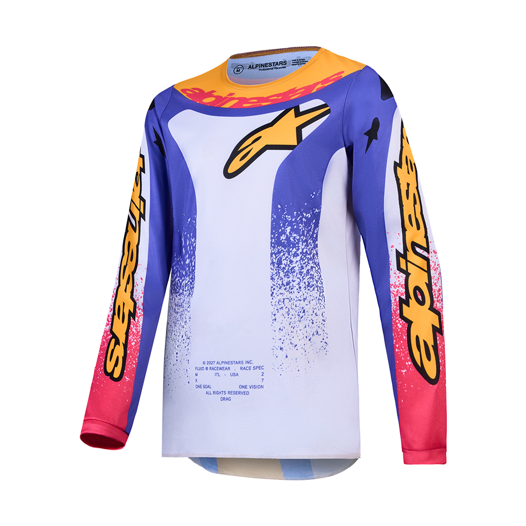 Alpinestars - 2027 Youth Fluid Drag Lilac/Blue/Gold Mx Combos