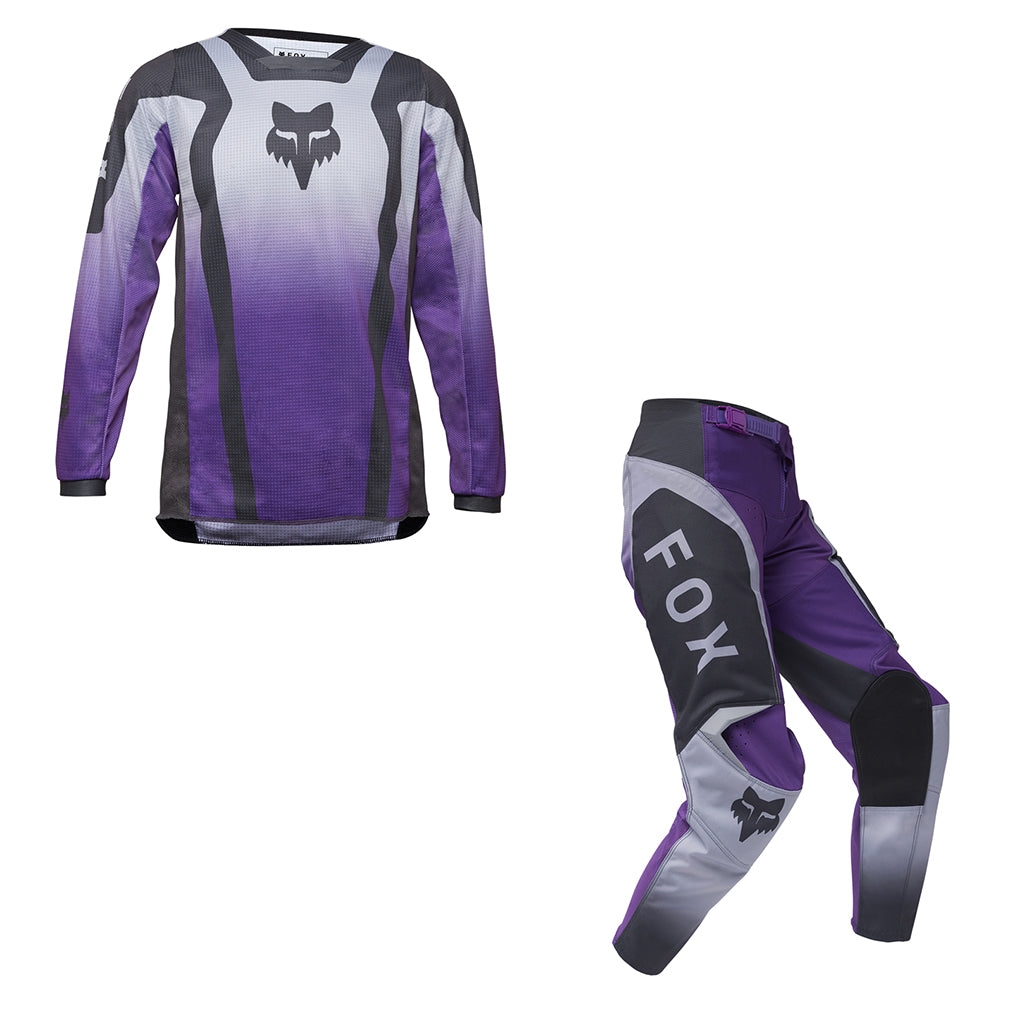 Fox - 2025 Youth Girls 180 Lean Dark Purple MX Combo