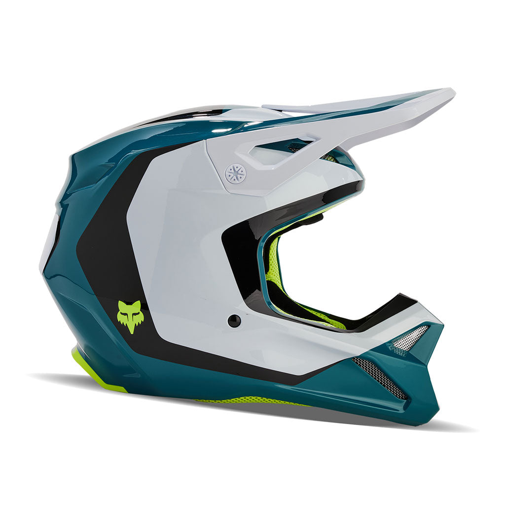 Fox - 2024 Youth V1 Nitro Maui Blue/White Helmet