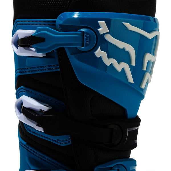 Fox Comp Blue Fox - Youth Comp Blue/Yellow MX Boots - AMA Warehouse