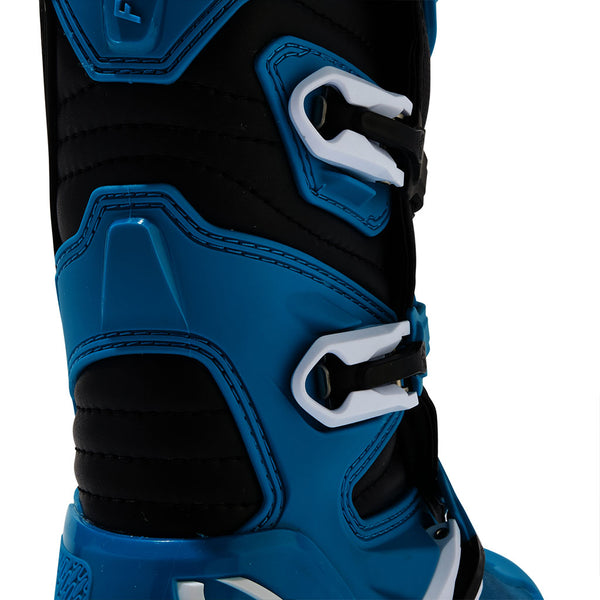 Fox Comp Blue Fox - Youth Comp Blue/Yellow MX Boots - AMA Warehouse