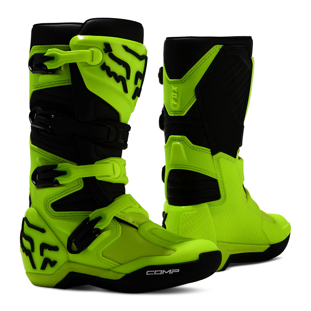 Fox - 2025 Youth Comp Flo Yellow MX Boots