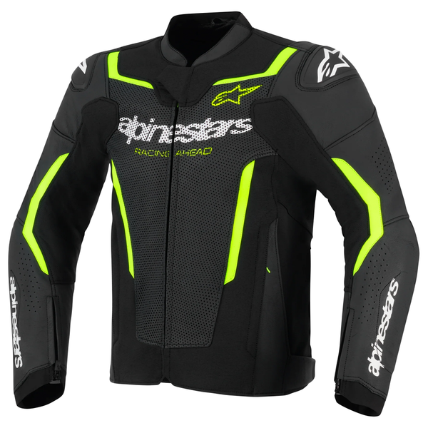 Alpinestars - GP Force V2 Black/Yellow Air Leather Jacket