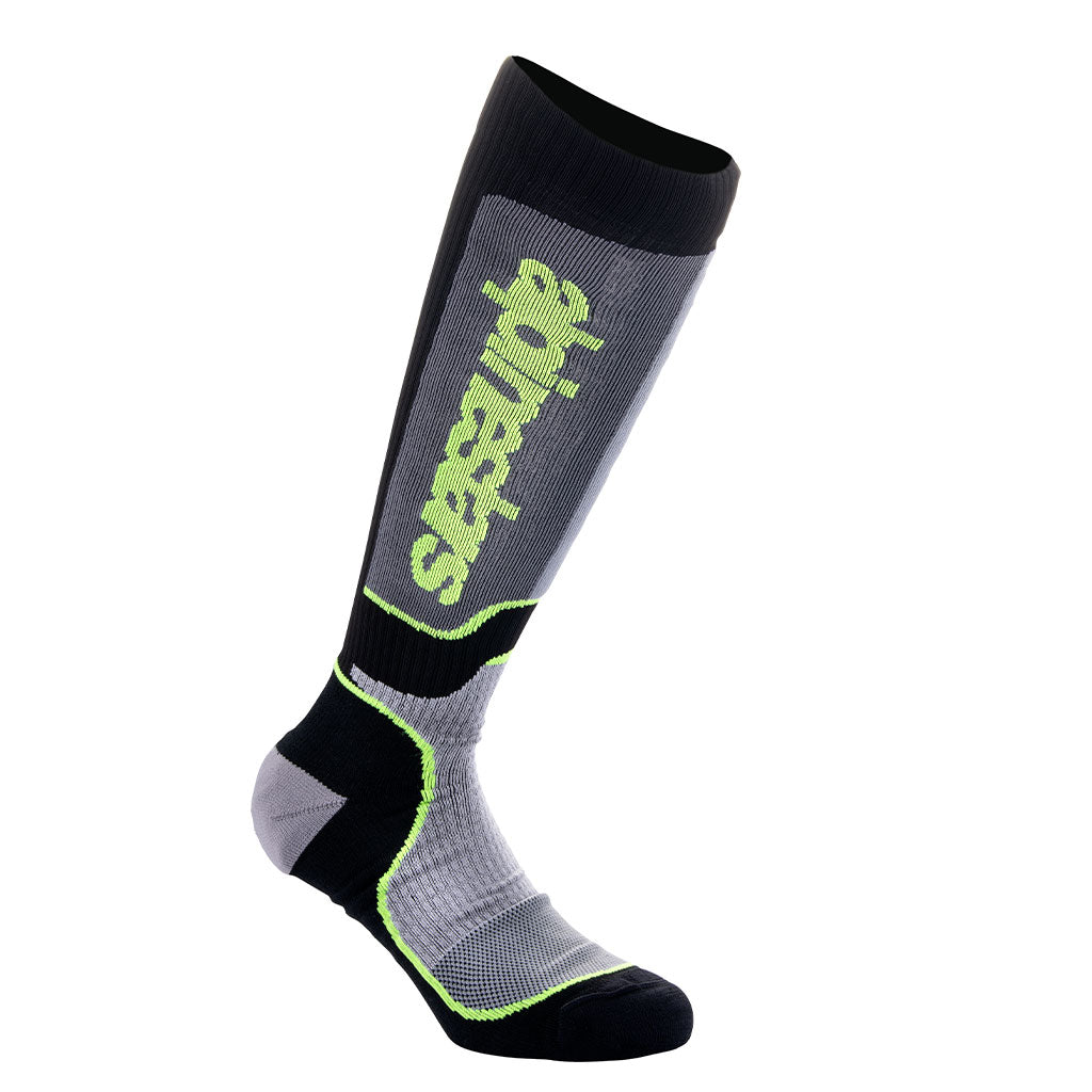 Alpinestars - MX Plus Youth Black/Grey/Yellow Socks