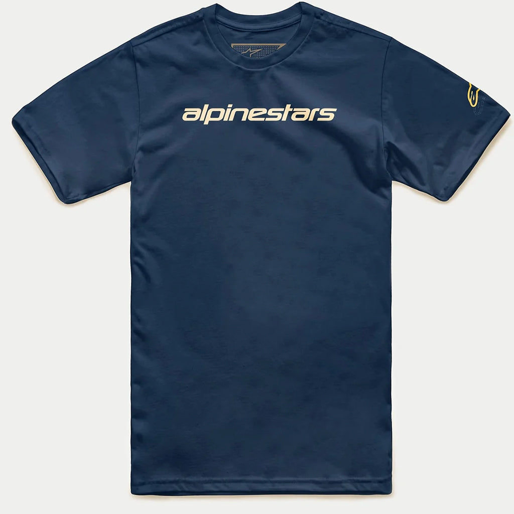 Alpinestars - Linear Wordmark Navy/Stone Tee