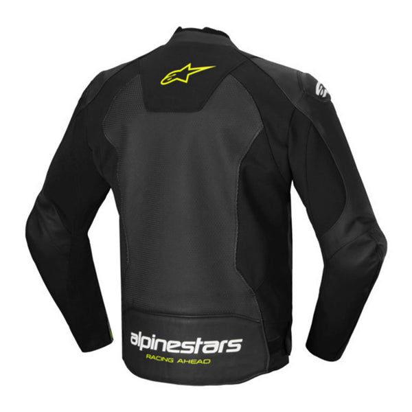 Alpinestars - Faster V3 Black/Yellow Air Leather Jacket