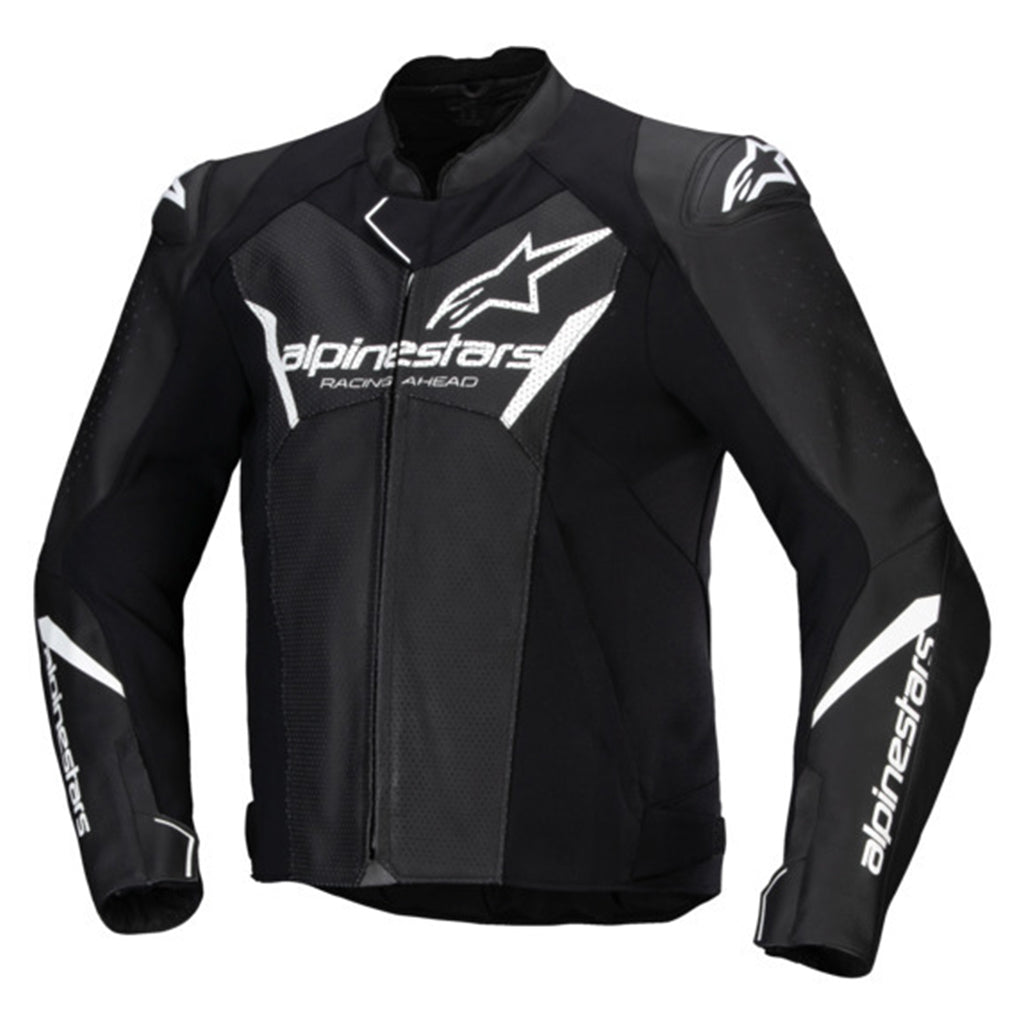 Alpinestars - Faster V3 Black/White Air Leather Jacket