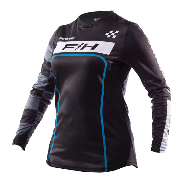 Fasthouse - Womens Grindhouse Pro Apex Black/Electric Blue MX Combo
