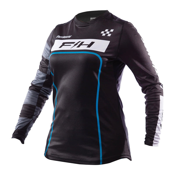 Fasthouse - Womens Grindhouse Pro Apex Black/Electric Blue Jersey