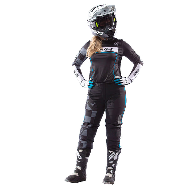 Fasthouse - Womens Grindhouse Pro Apex Black/Electric Blue MX Combo