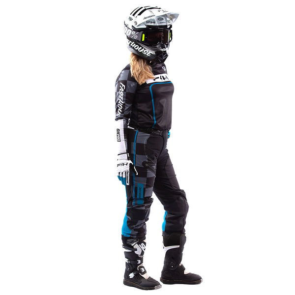 Fasthouse - Womens Grindhouse Pro Apex Black/Electric Blue MX Combo