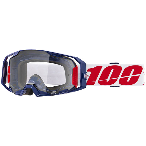 100% - Armatic Mach Z Navy/Red/White Clear Lens Goggle