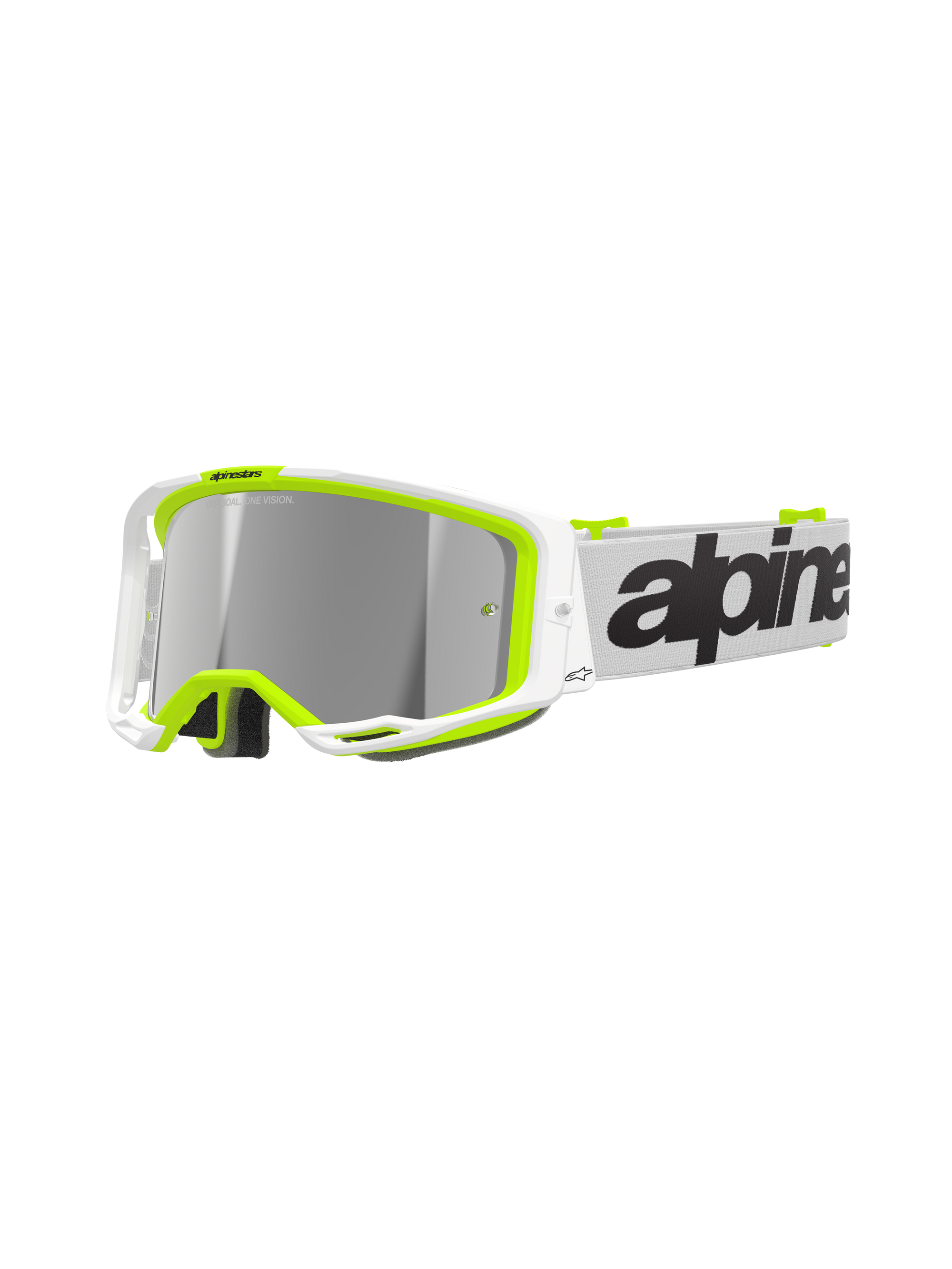 Alpinestars - Vision 8 Wordmark White/Yellow Mirror Lens Goggle