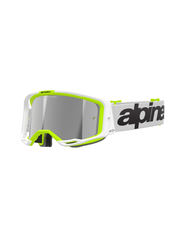 Alpinestars - Vision 8 Wordmark White/Yellow Mirror Lens Goggle
