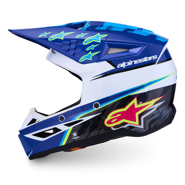 Alpinestars - Youth SM3 Falcon Blue/White/Black/Pink Helmet