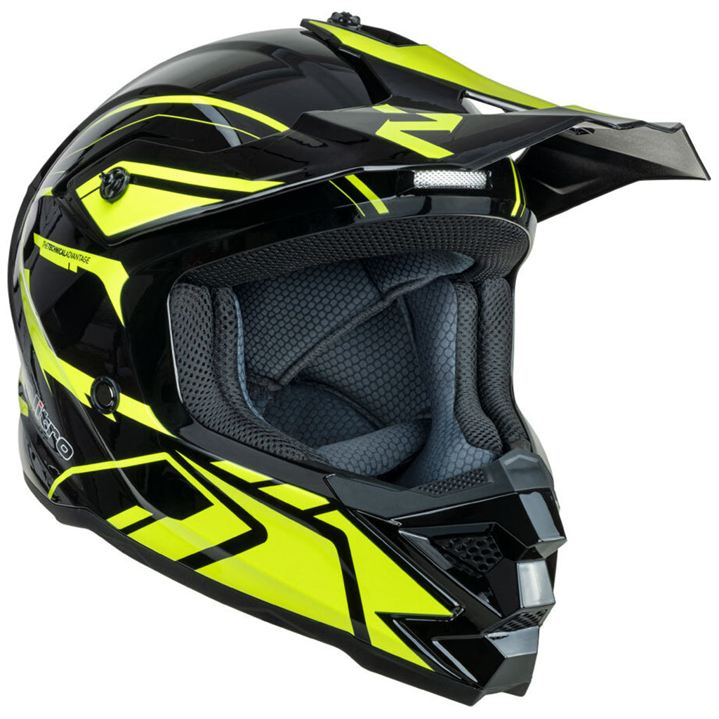 Nitro - MX710 Youth Shard 2 Yellow/Black Helmet