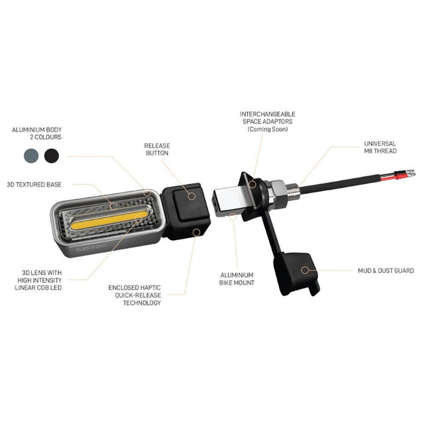 Click N Ride - Nova Series Matt Black Indicators