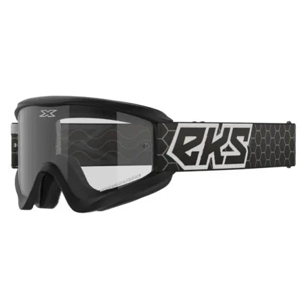EKS - Gox Flat Out Black/White Clear Lens Goggle