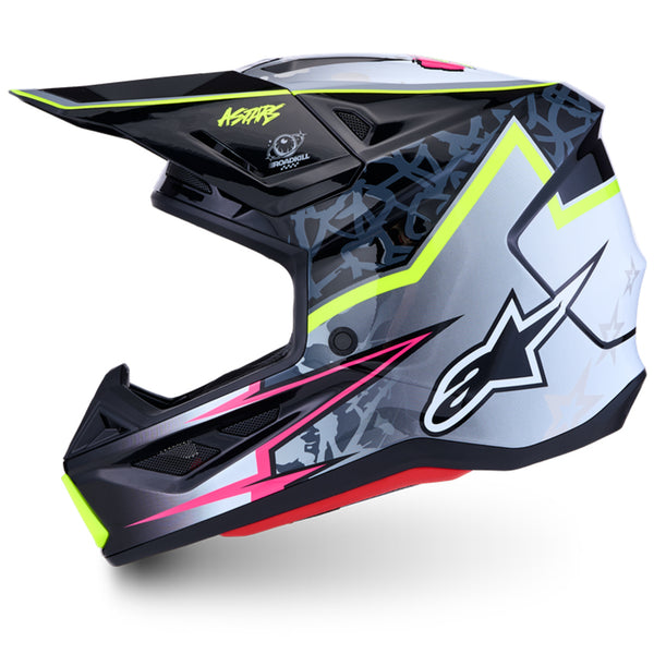 Alpinestars - SM7 Blaster Black/Grey/White/Yellow Helmet
