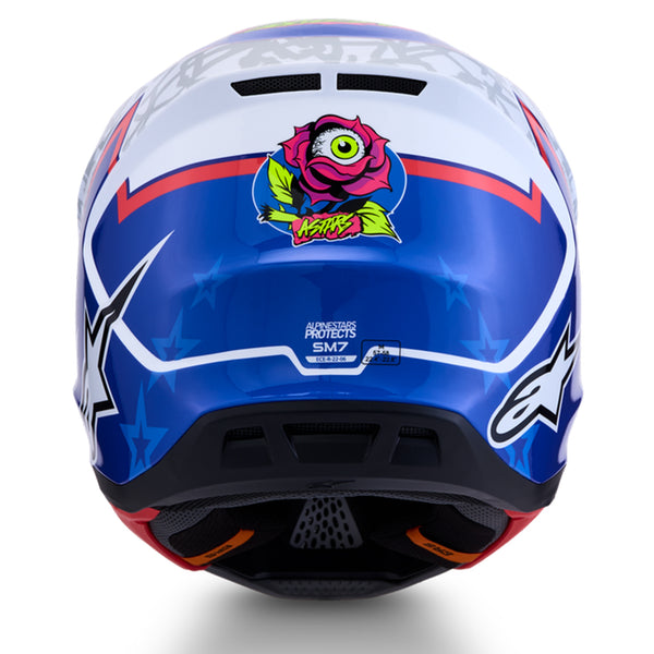 Alpinestars - SM7 Blaster White/Blue/Red Helmet