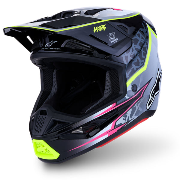 Alpinestars - SM7 Blaster Black/Grey/White/Yellow Helmet
