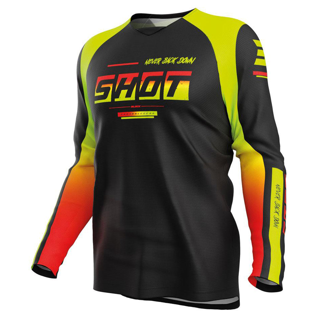 Shot - 2026 Kids Draw Block Neon Yellow MX Combo