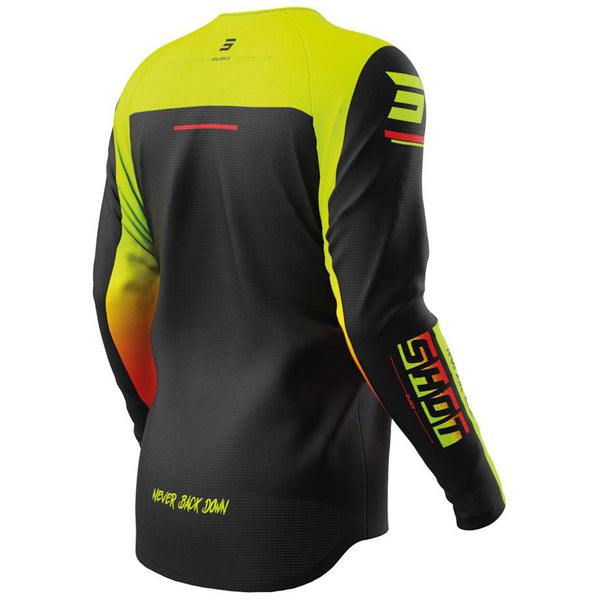 Shot - 2026 Kids Draw Block Neon Yellow Jersey